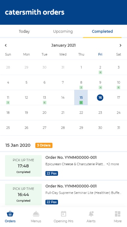 Catersmith Merchant App