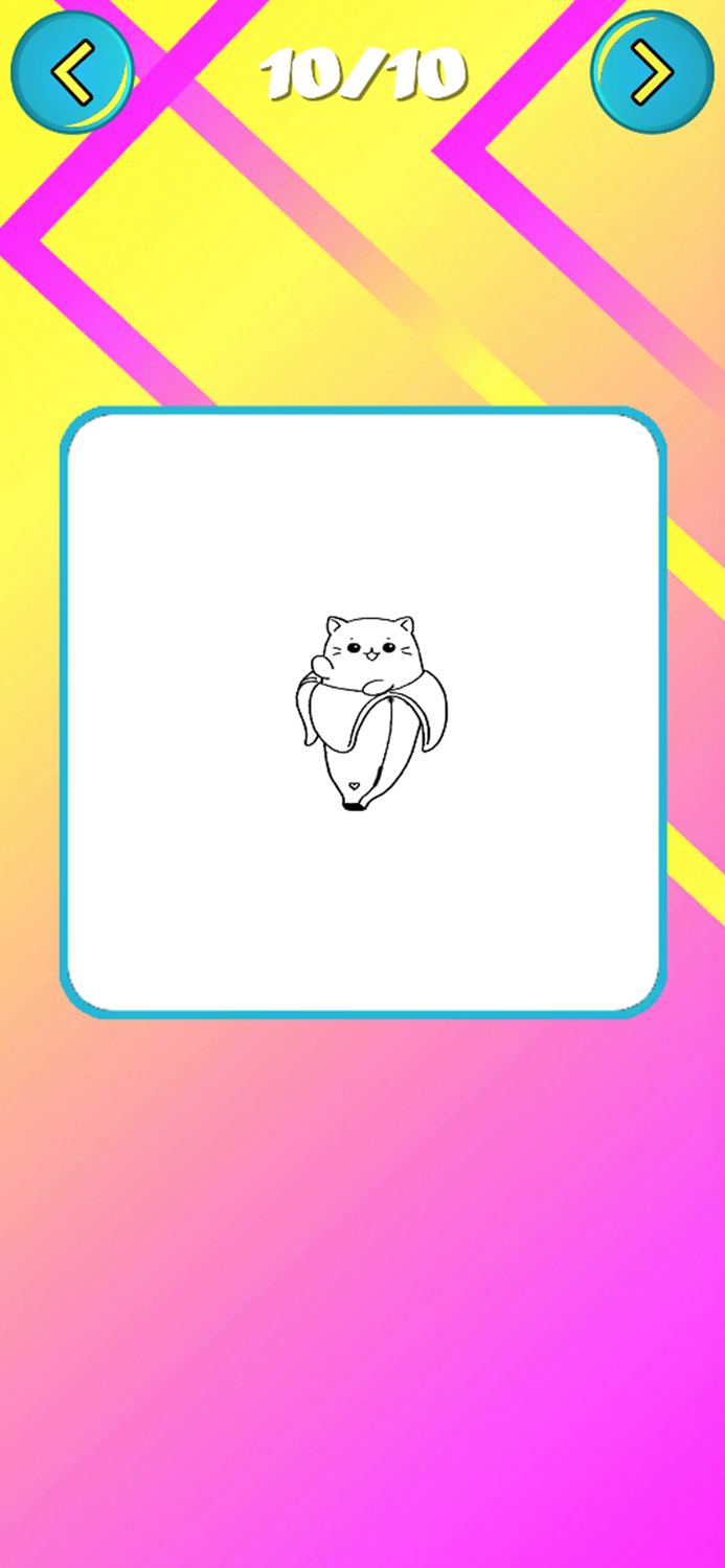 Coloring Banana Cat Artful