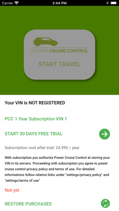 PSA FCA - Power Cruise Control Screenshot