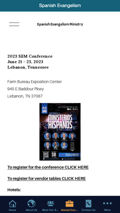 Span. Evangelism Ministry UPCI Screenshot