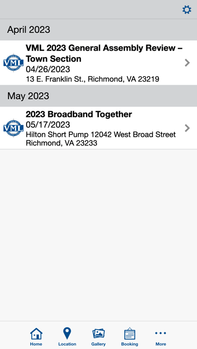 Virginia Municipal League Screenshot