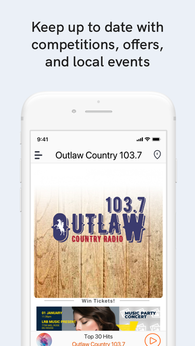 Outlaw Country 103.7 Screenshot