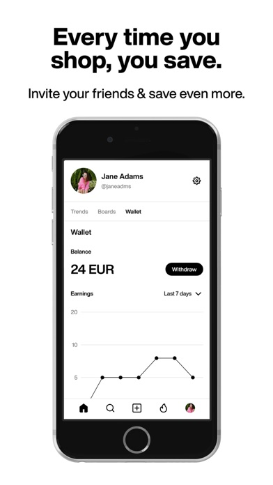 Recommend: Shop with friends. Screenshot
