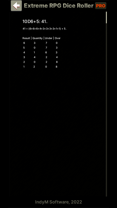 Extreme RPG Dice Roller Screenshot