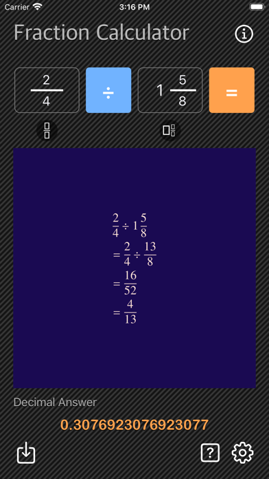 Screenshot 4 of Fraction Calculator - Math App