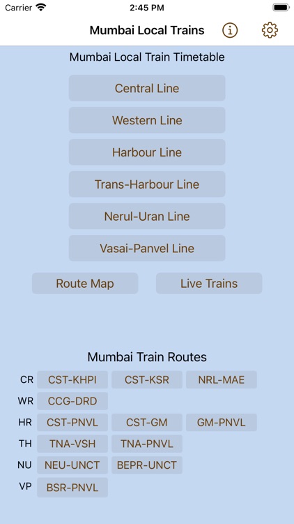 Mumbai Local Train Timetable