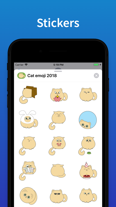 Cute Cat top emoji & stickers Screenshot