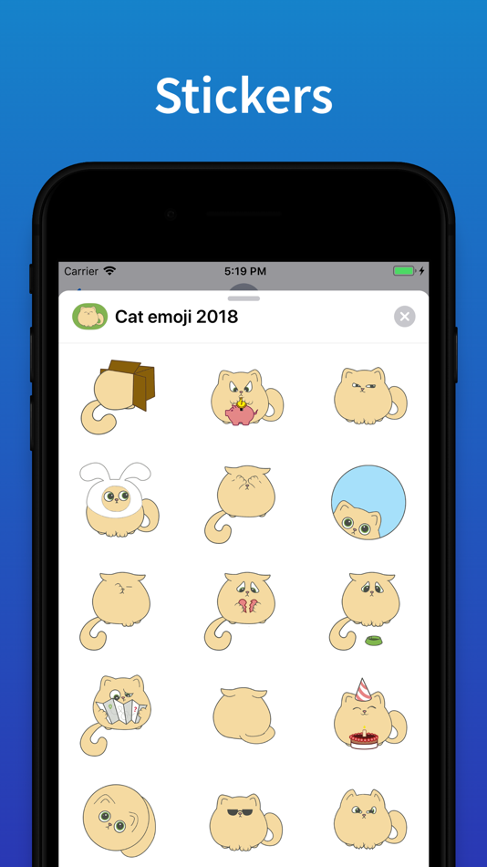 Cute Cat top emoji & stickers - 1.1 - (iOS)