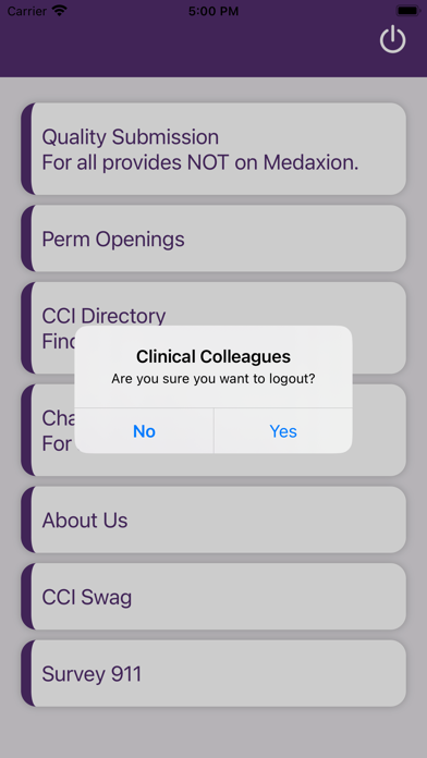 CCI Anesthesia Screenshot