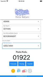 posta kodları - türkiye iphone screenshot 3