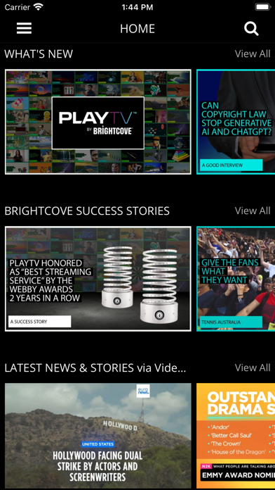 PLAY TV Streamed by Brightcove Screenshot