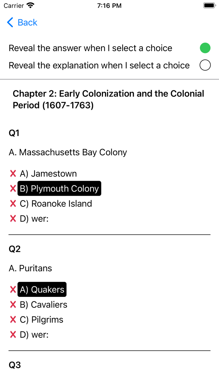 History of United States Exam