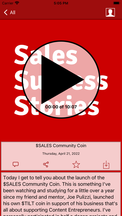 Sales Success Stories Screenshot
