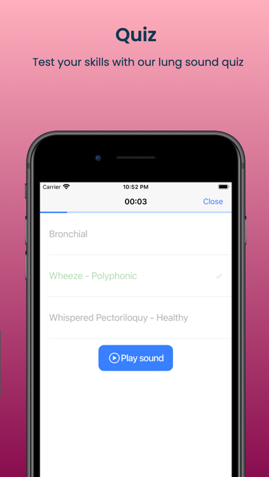 Respiratory and Lung sounds Screenshot