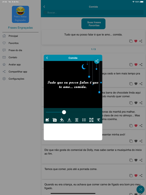Screenshot #4 pour Frases e Status Engraçados