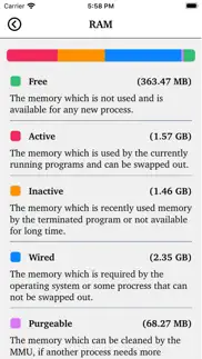 device info - ram, os & stats iphone screenshot 2