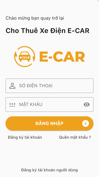 E-CAR Driver: Gọi xe ô tô điện Screenshot