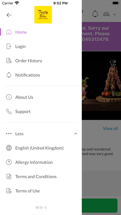Tasty Bites Pizza&Kebab House. Screenshot