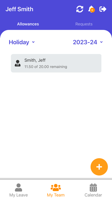 LW Employee Holiday Planner Screenshot