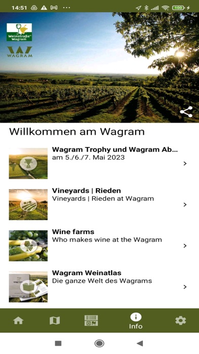 Wagram WeinGuide Screenshot
