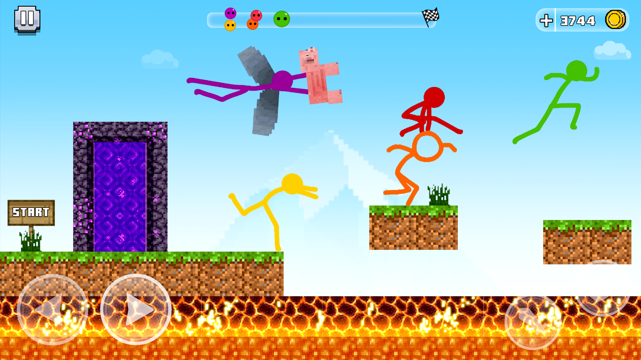 Stickman Parkour Race & Jump