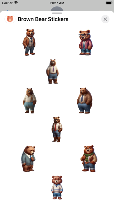 Screenshot #1 pour Brown Bear Stickers