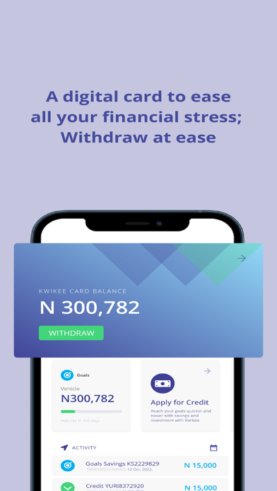 Kwikee - Credit and Savings Screenshot