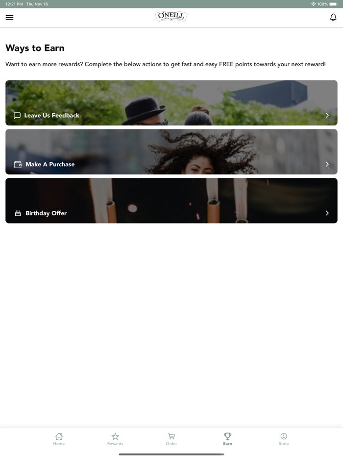 ONeill Coffee Rewards