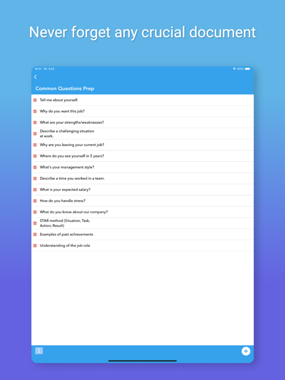 Screenshot #6 pour Job Interview Checklist