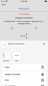 Physics Formulas Basic screenshot #4 for iPhone