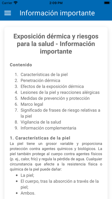 Riesgo por exposición dérmica Screenshot