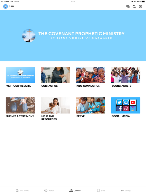 Covenant Prophetic Ministry iPad screenshot 3 - Education app
