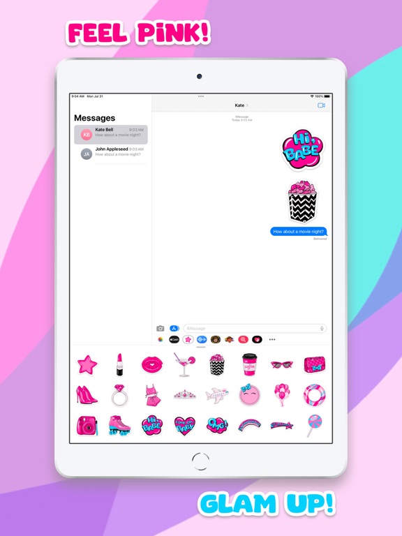 Screenshot #4 pour Glam Pink Sticker Pack