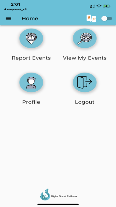 Digital Social Platform Screenshot