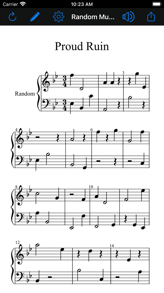 #3. Random Music Sheet (iOS) 由: Ketan Appa