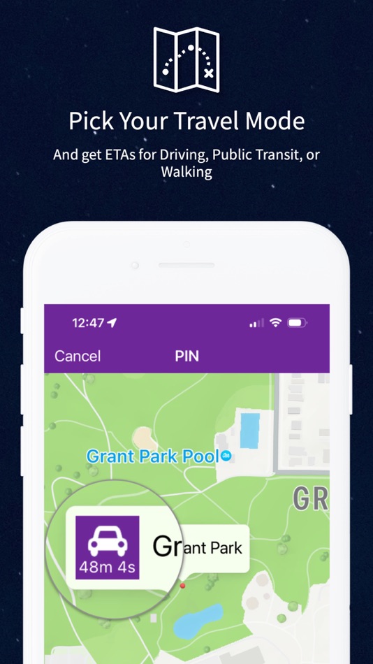 #7. PIN - Smart GPS & Live Traffic (iOS) 由: Erin Gerald Affiliates