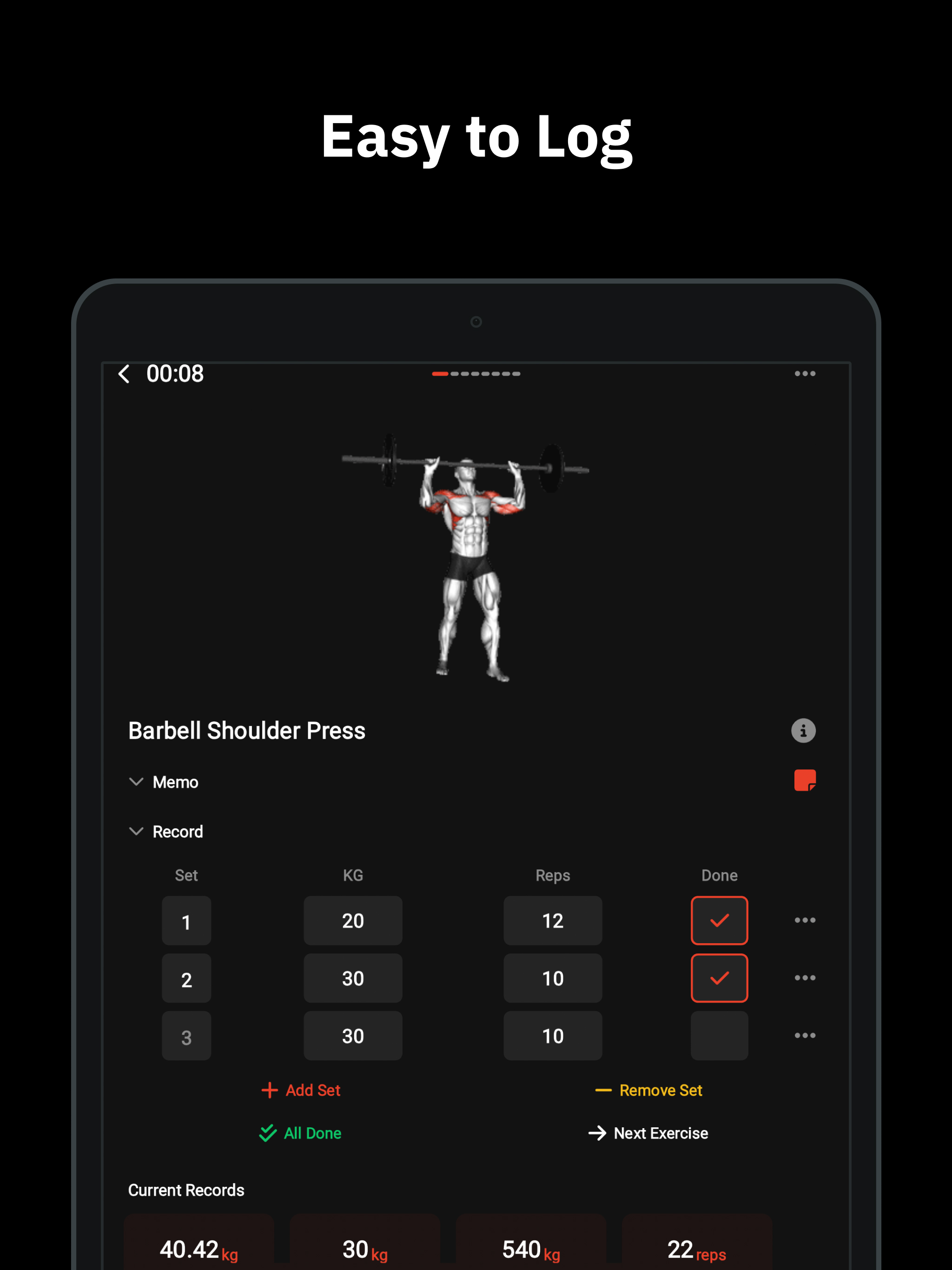 Fleek - Workout Tracker, Log