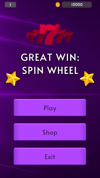 Great win: spin wheel
