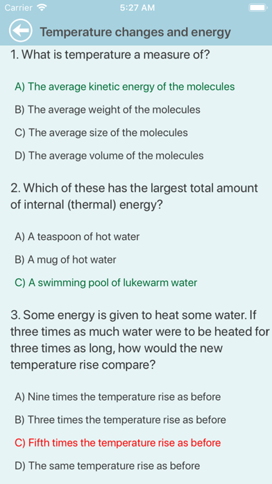 GCSE Physics Quiz Screenshot