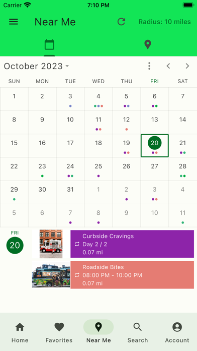 Find My Food Truck App Screenshot