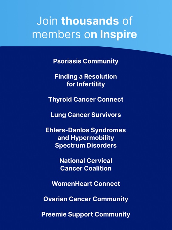 Inspire® - Health Community iPad screenshot 8 - Medical app
