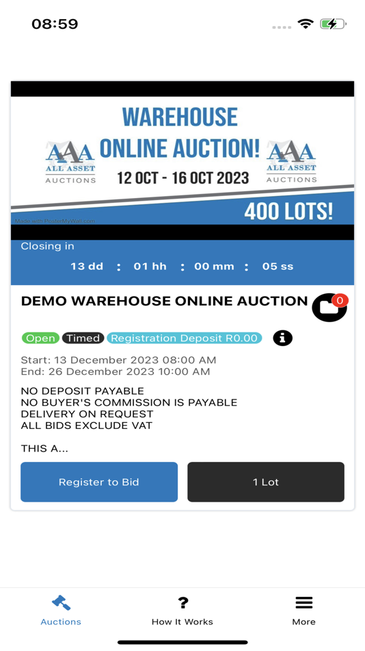 All Asset Auction - 4.2.1 - (iOS)
