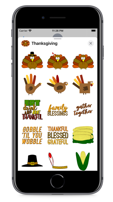 Screenshot #2 pour Thanksgiving Fun Stickers