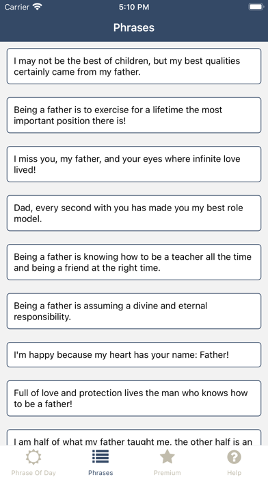 Phrases for Father Screenshot