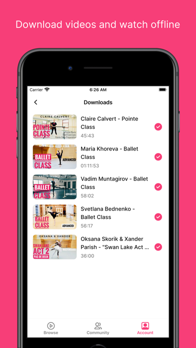BalletClass.com Screenshot