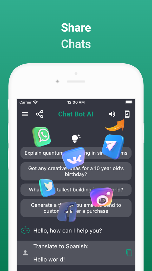 #4. Chat Bot AI - AI Chatbot (iOS) Podle: Mobile Cosmos, LLC
