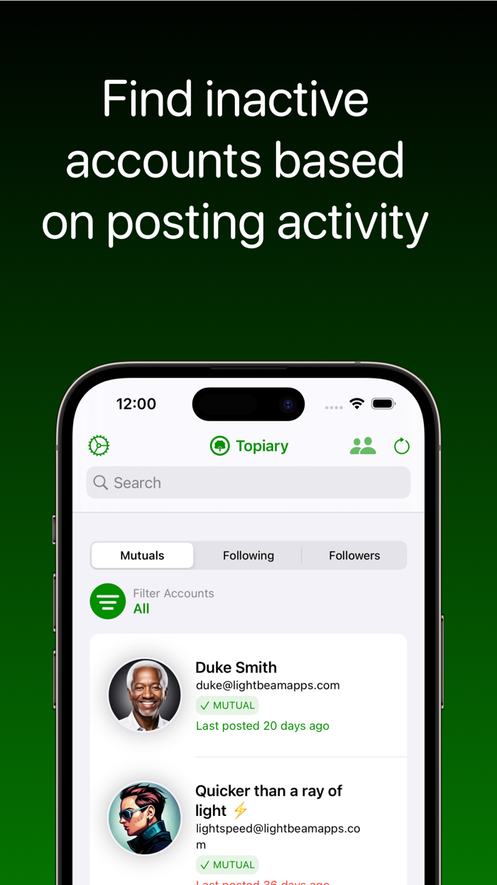 Topiary trim your followers