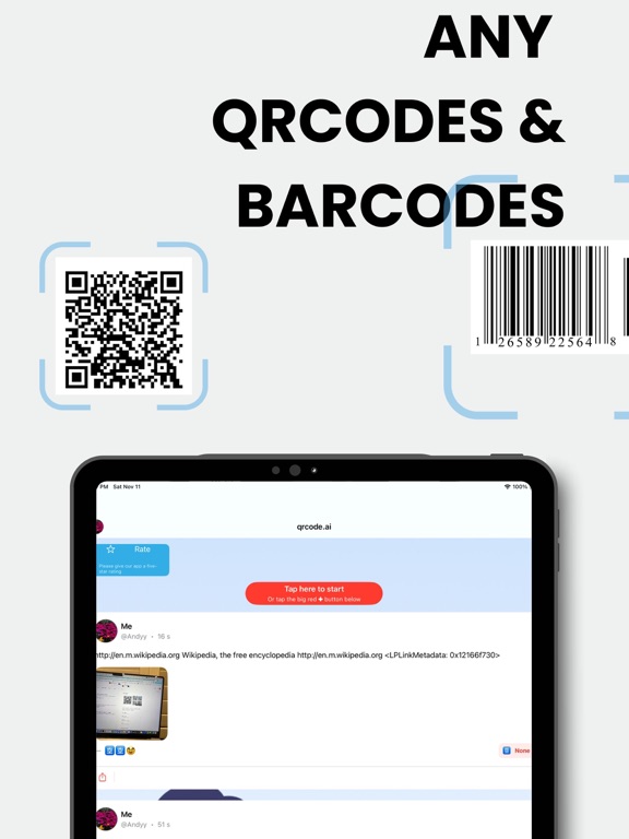 AI qr code scanner:qrcode.ai iPad screenshot 2 - Productivity app