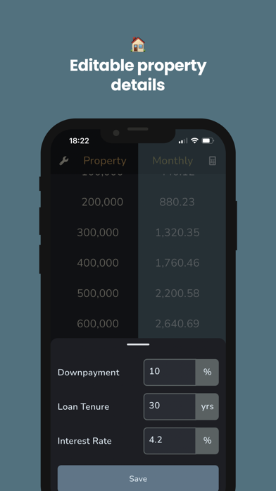 Home Mortgage Loan Estimator Screenshot