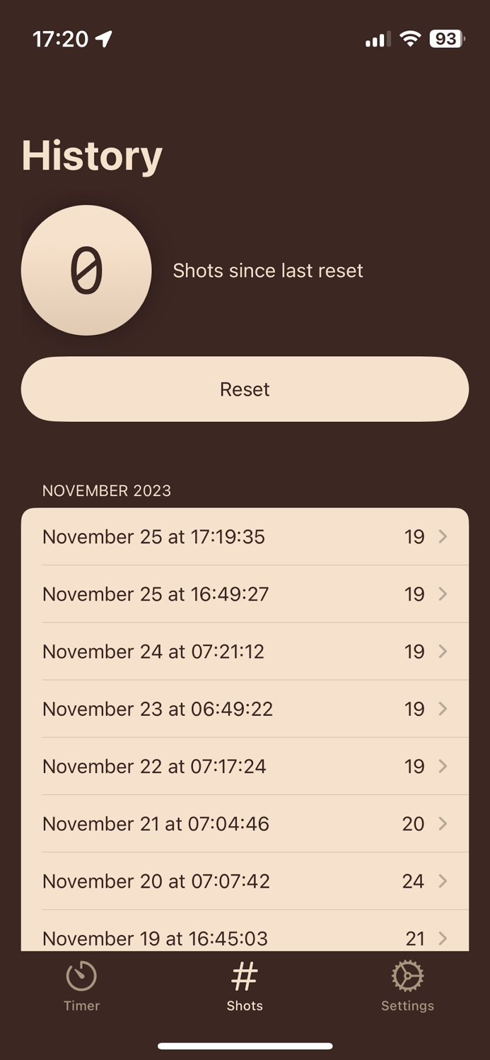 Simple Espresso Timer